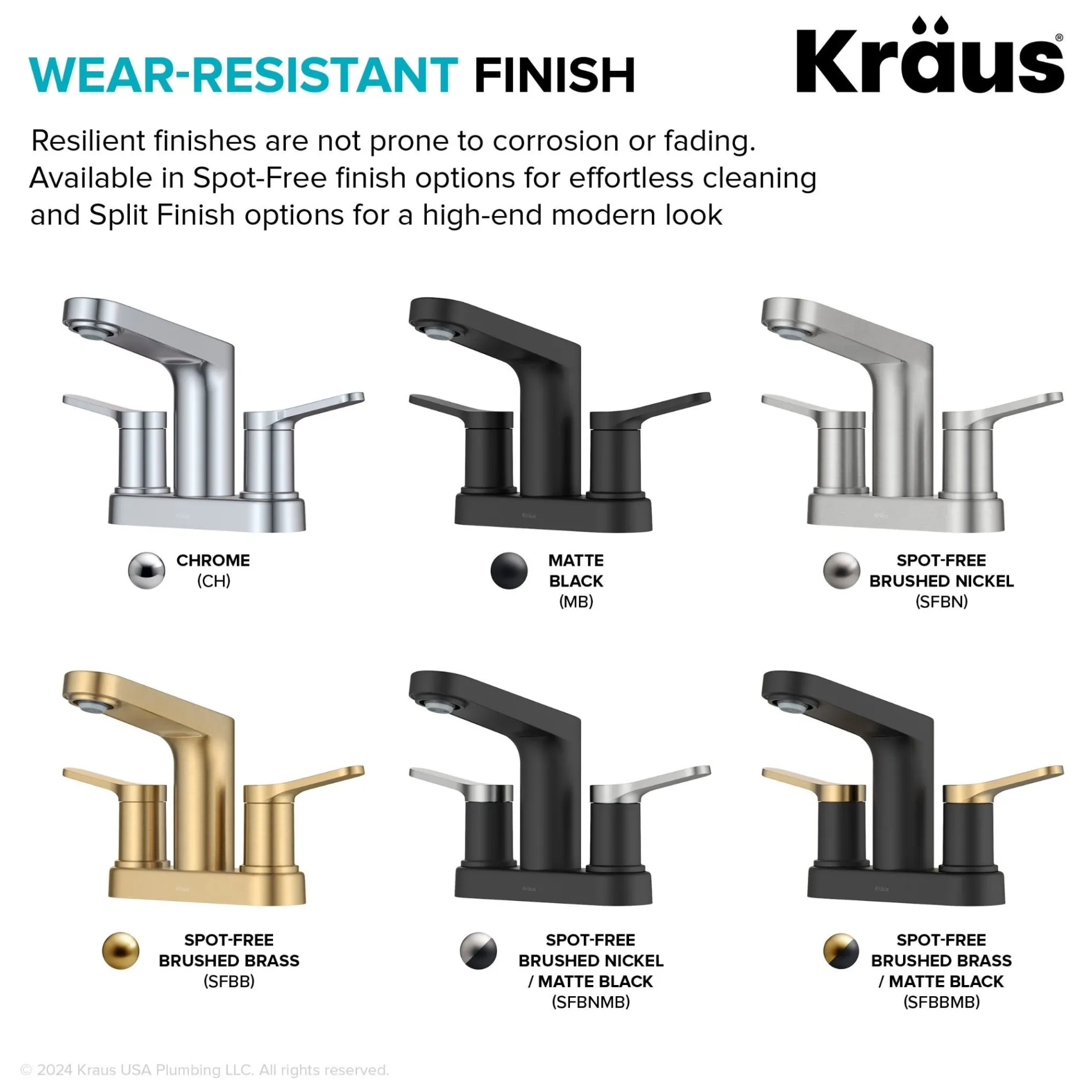 2-Handle 4-inch Centerset Bathroom Faucet in Spot-Free Brushed Brass with Pop Up Drain and Supply Lines