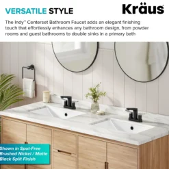 2-Handle 4-inch Centerset Bathroom Faucet in Chrome with Pop Up Drain and Supply Lines