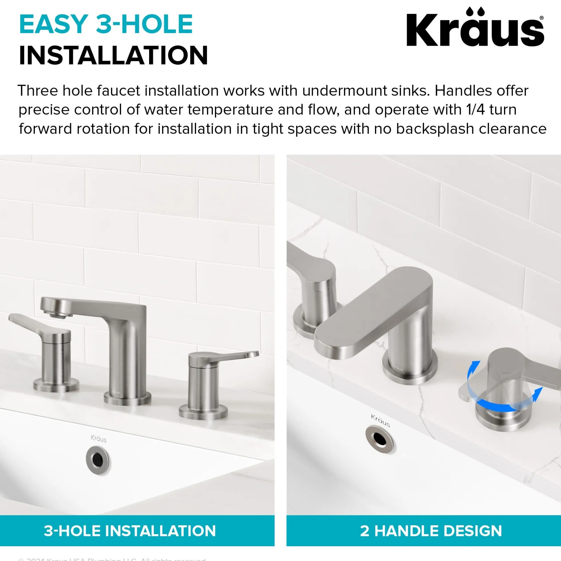 2-Handle 8-inch Widespread Bathroom Faucet in Spot-Free Brushed Nickel with Pop Up Drain and Supply Lines