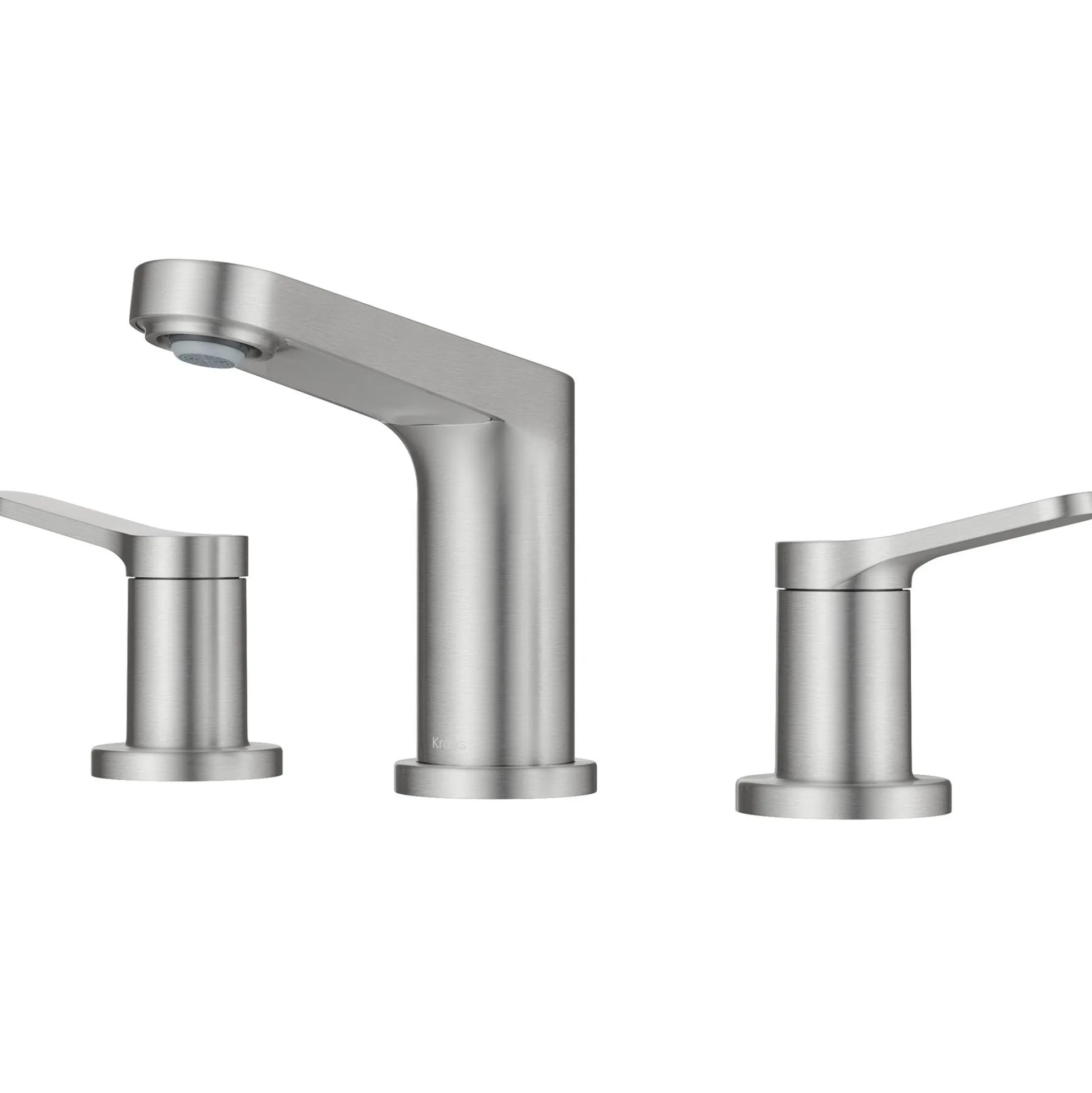 2-Handle 8-inch Widespread Bathroom Faucet in Spot-Free Brushed Nickel with Pop Up Drain and Supply Lines