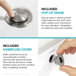 2-Handle 8-inch Widespread Bathroom Faucet in Spot-Free Brushed Nickel with Pop Up Drain and Supply Lines