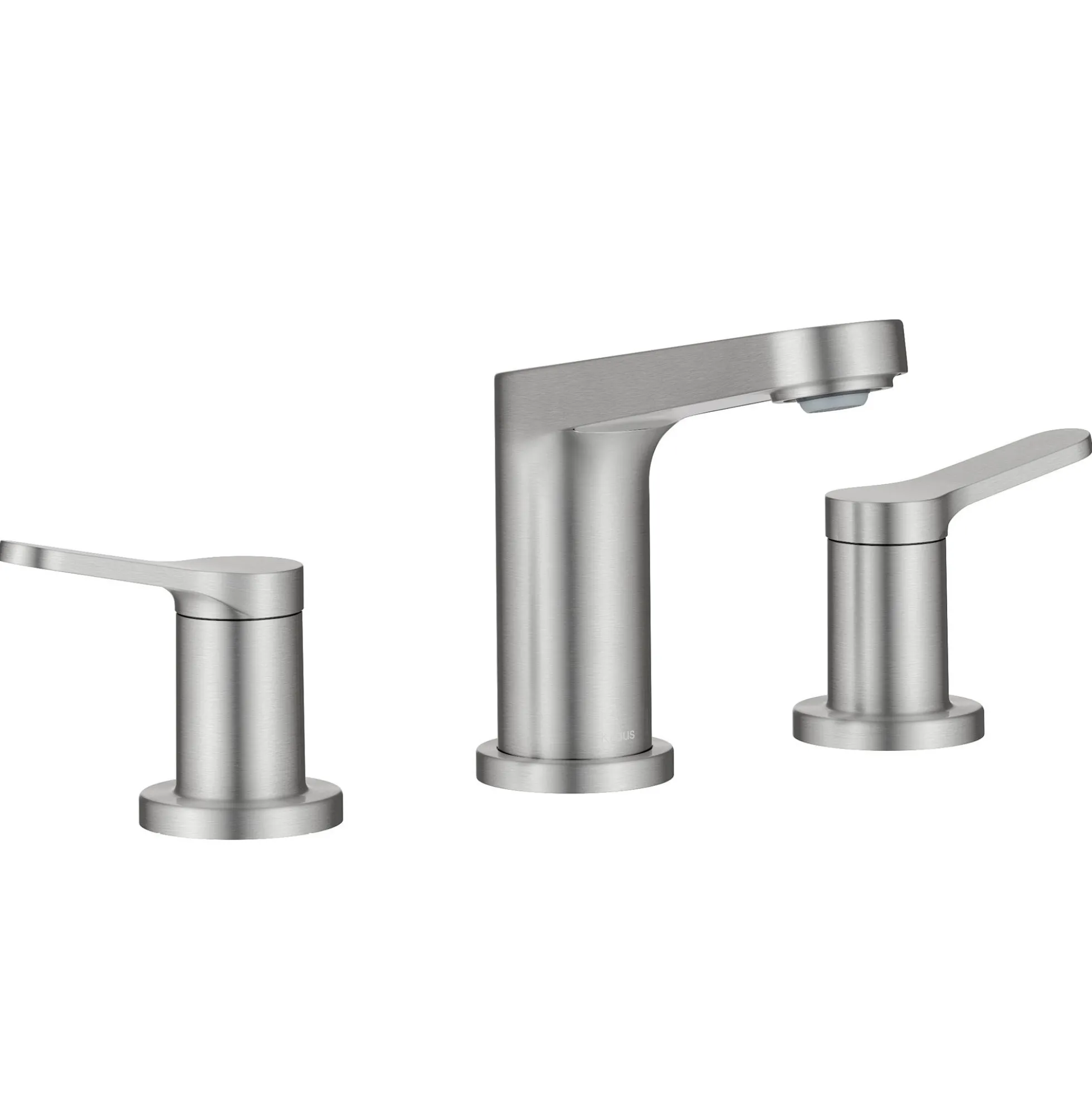 2-Handle 8-inch Widespread Bathroom Faucet in Spot-Free Brushed Nickel with Pop Up Drain and Supply Lines