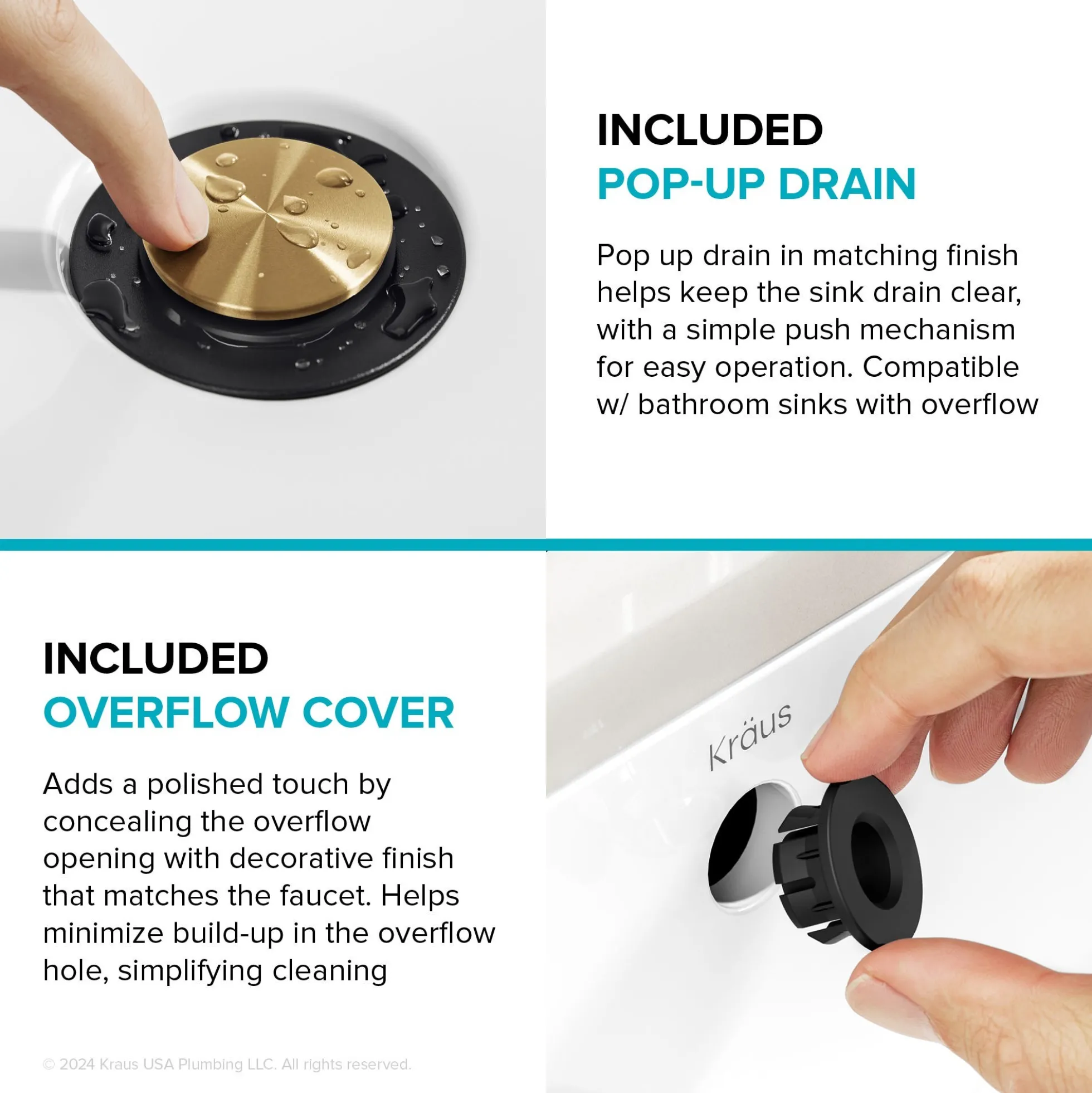 2-Handle 8-inch Widespread Bathroom Faucet in Spot-Free Brushed Brass / Matte Black with Pop Up Drain and Supply Lines