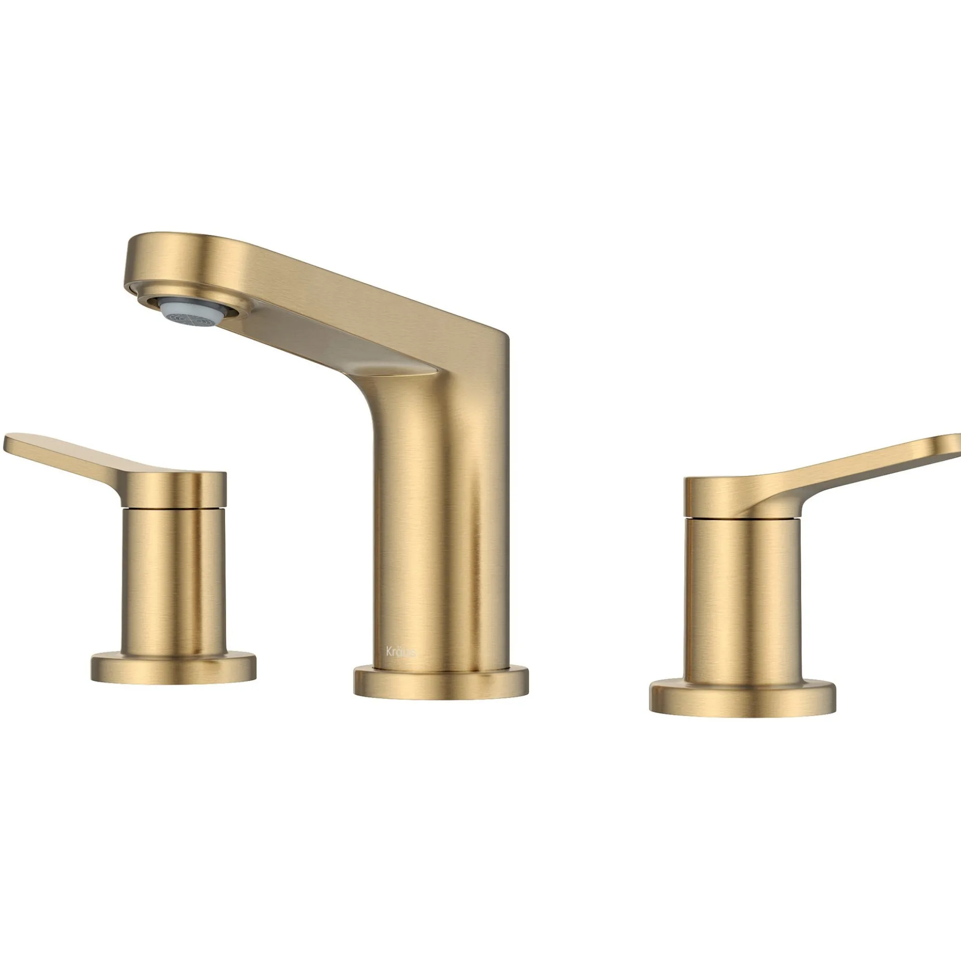 2-Handle 8-inch Widespread Bathroom Faucet in Spot-Free Brushed Brass with Pop Up Drain and Supply Lines