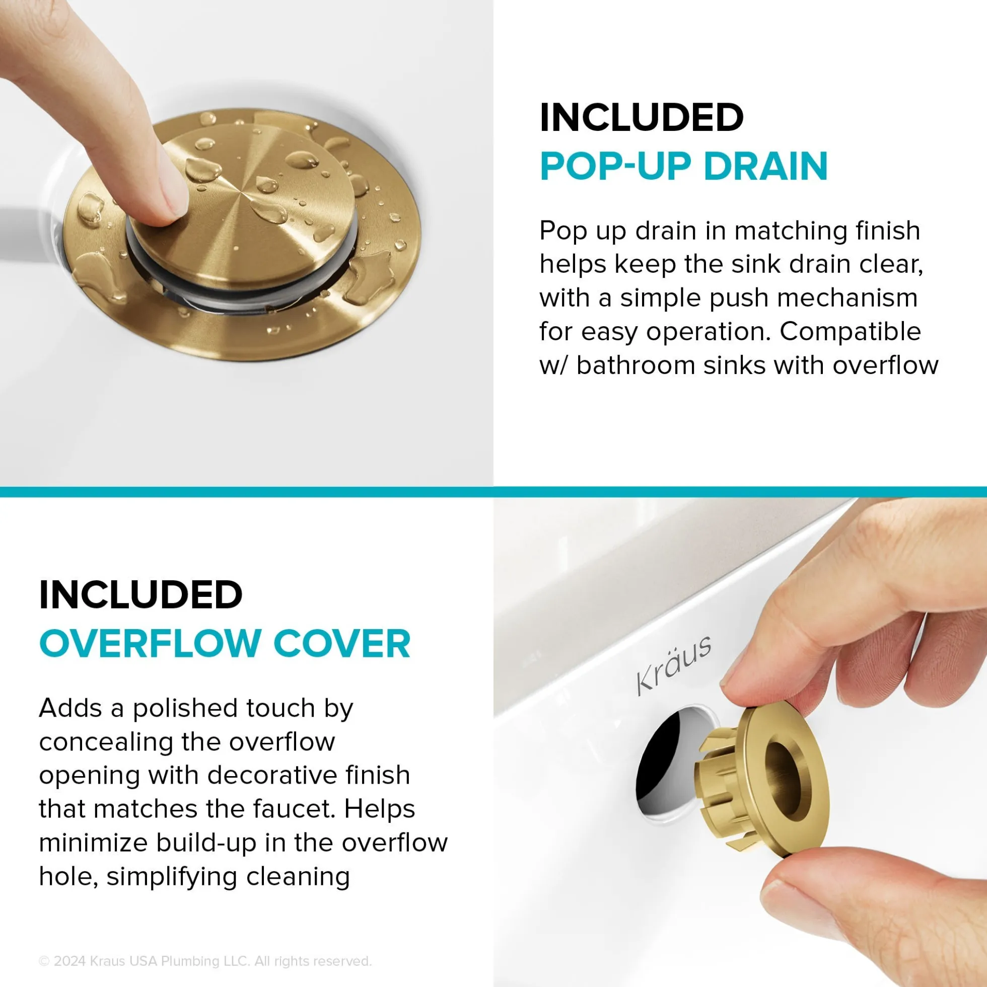 2-Handle 8-inch Widespread Bathroom Faucet in Spot-Free Brushed Brass with Pop Up Drain and Supply Lines
