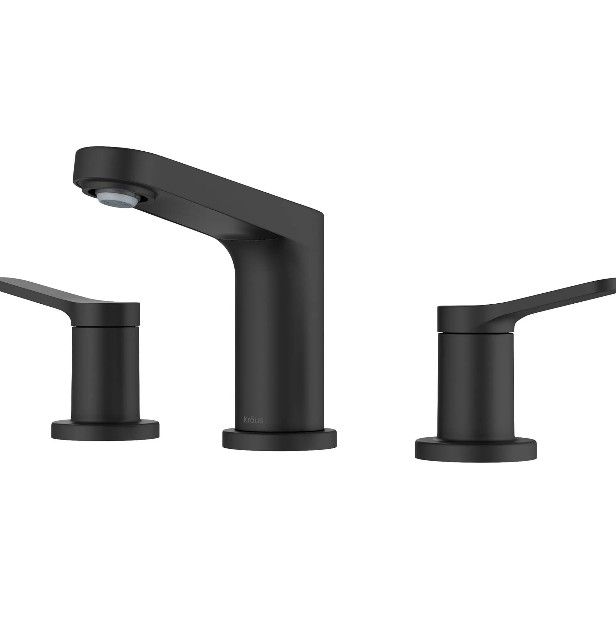 2-Handle 8-inch Widespread Bathroom Faucet in Matte Black with Pop Up Drain and Supply Lines