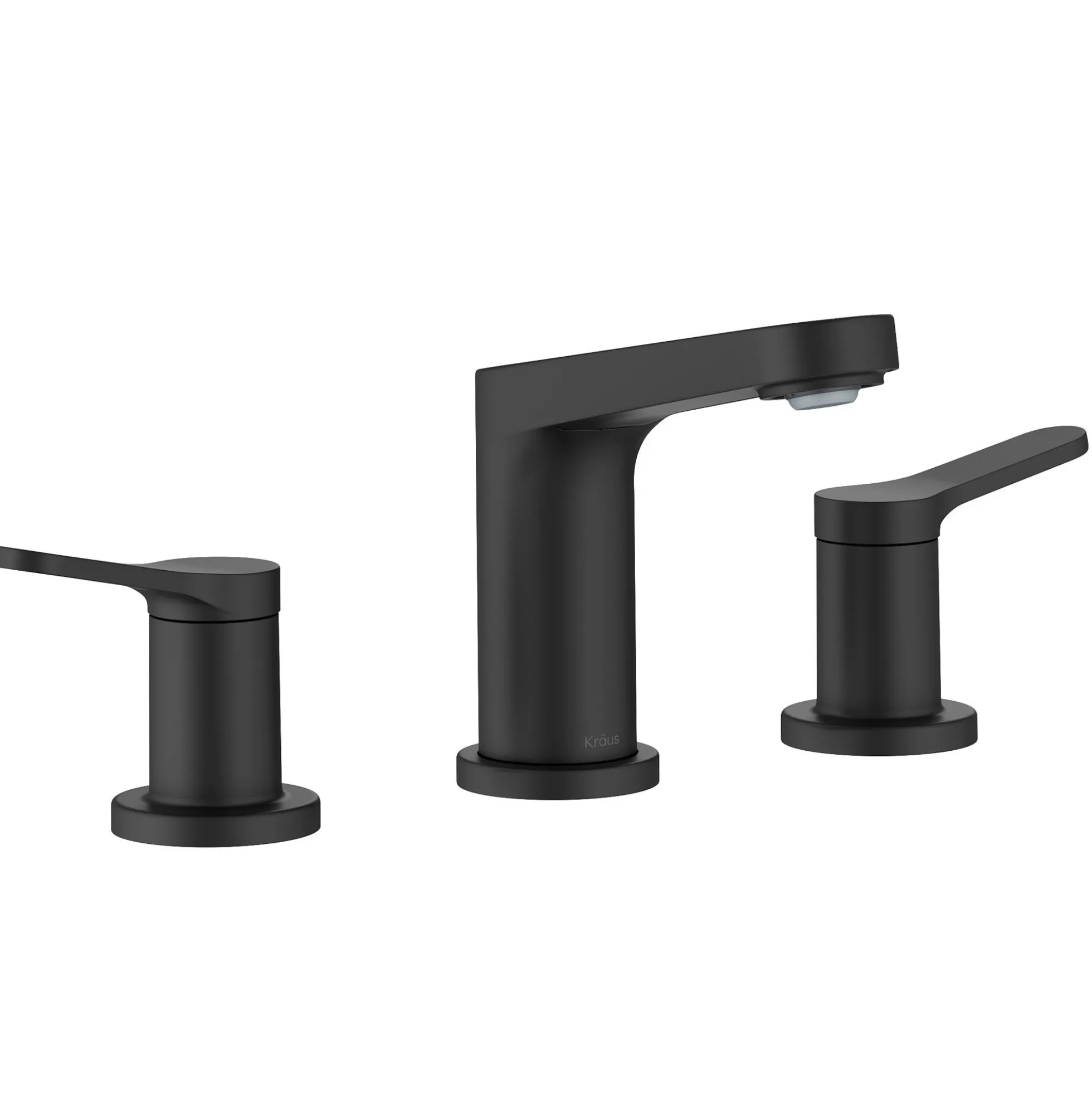 2-Handle 8-inch Widespread Bathroom Faucet in Matte Black with Pop Up Drain and Supply Lines