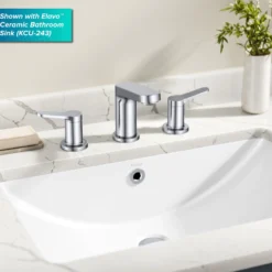 2-Handle 8-inch Widespread Bathroom Faucet in Chrome with Pop Up Drain and Supply Lines