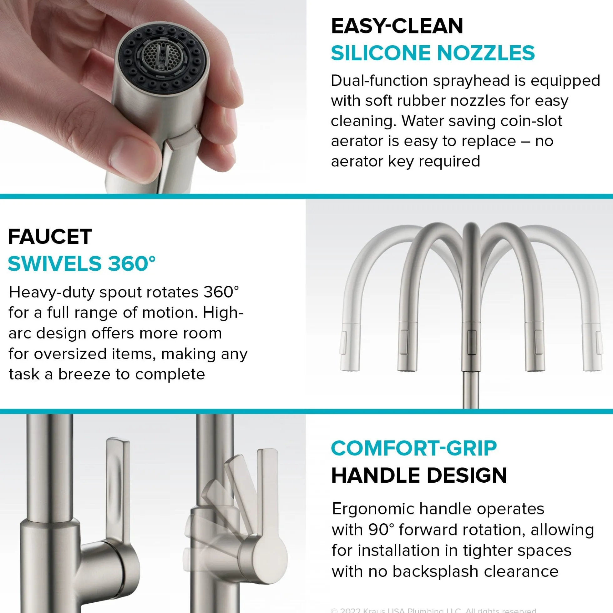 High-Arc Single Handle Pull-Down Kitchen Faucet in Chrome