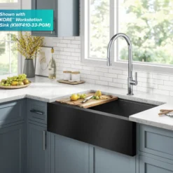 High-Arc Single Handle Pull-Down Kitchen Faucet in Chrome