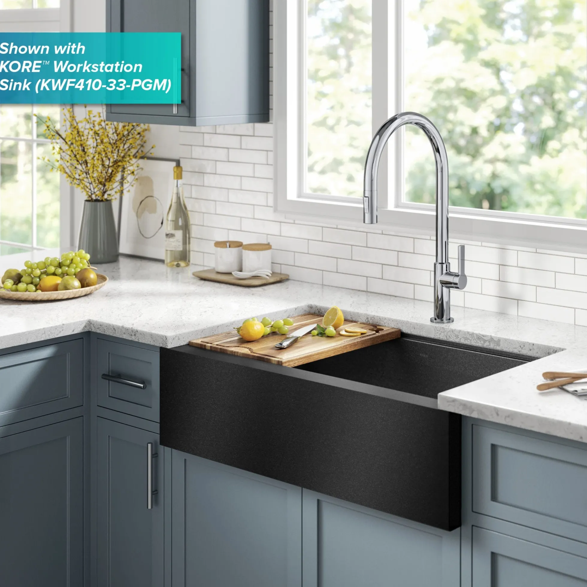 High-Arc Single Handle Pull-Down Kitchen Faucet in Chrome