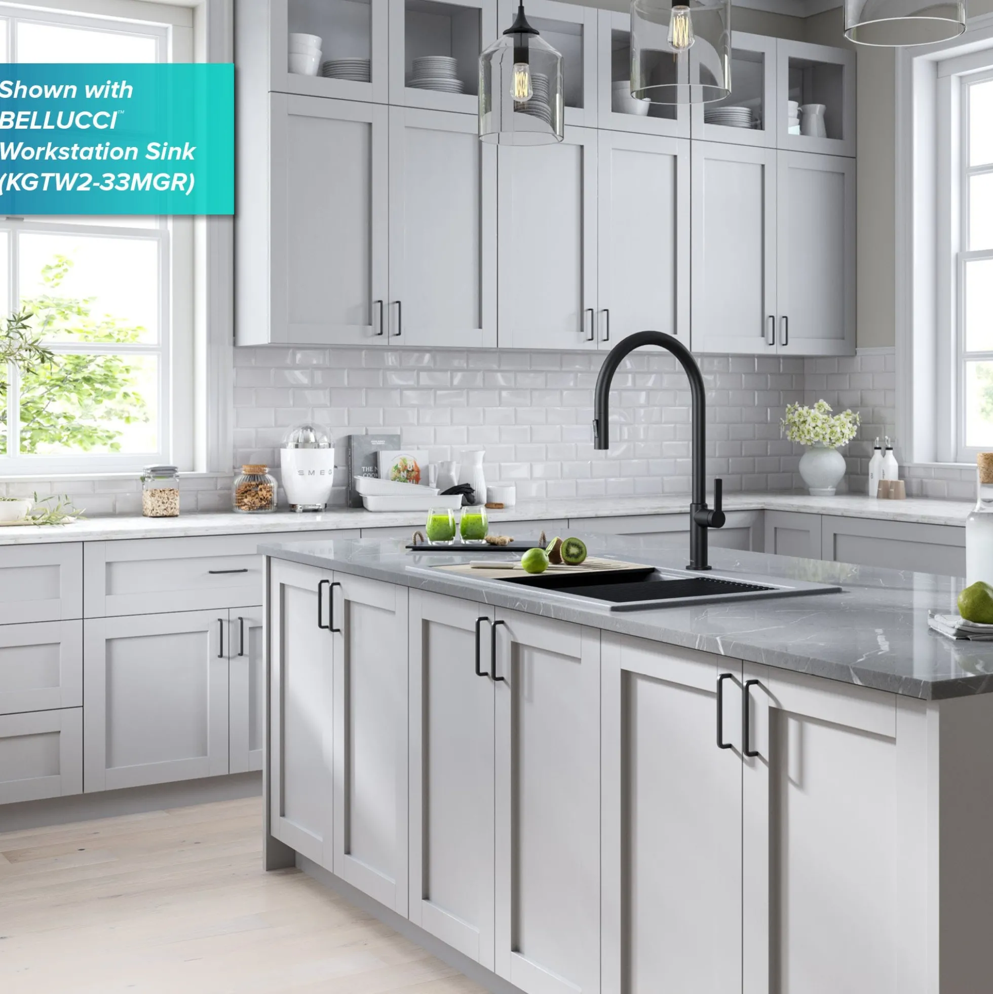 High-Arc Single Handle Pull-Down Kitchen Faucet in Matte Black