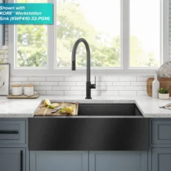 High-Arc Single Handle Pull-Down Kitchen Faucet in Matte Black / Spot Free Black Stainless Steel