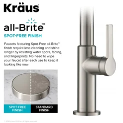 High-Arc Single Handle Pull-Down Kitchen Faucet in Spot Free Stainless Steel