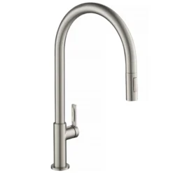 High-Arc Single Handle Pull-Down Kitchen Faucet in Spot Free Stainless Steel