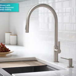 High-Arc Single Handle Pull-Down Kitchen Faucet in Spot Free Stainless Steel