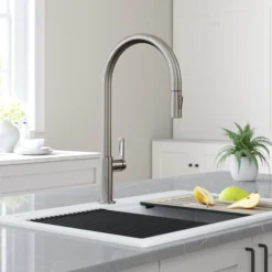 High-Arc Single Handle Pull-Down Kitchen Faucet in Spot Free Stainless Steel