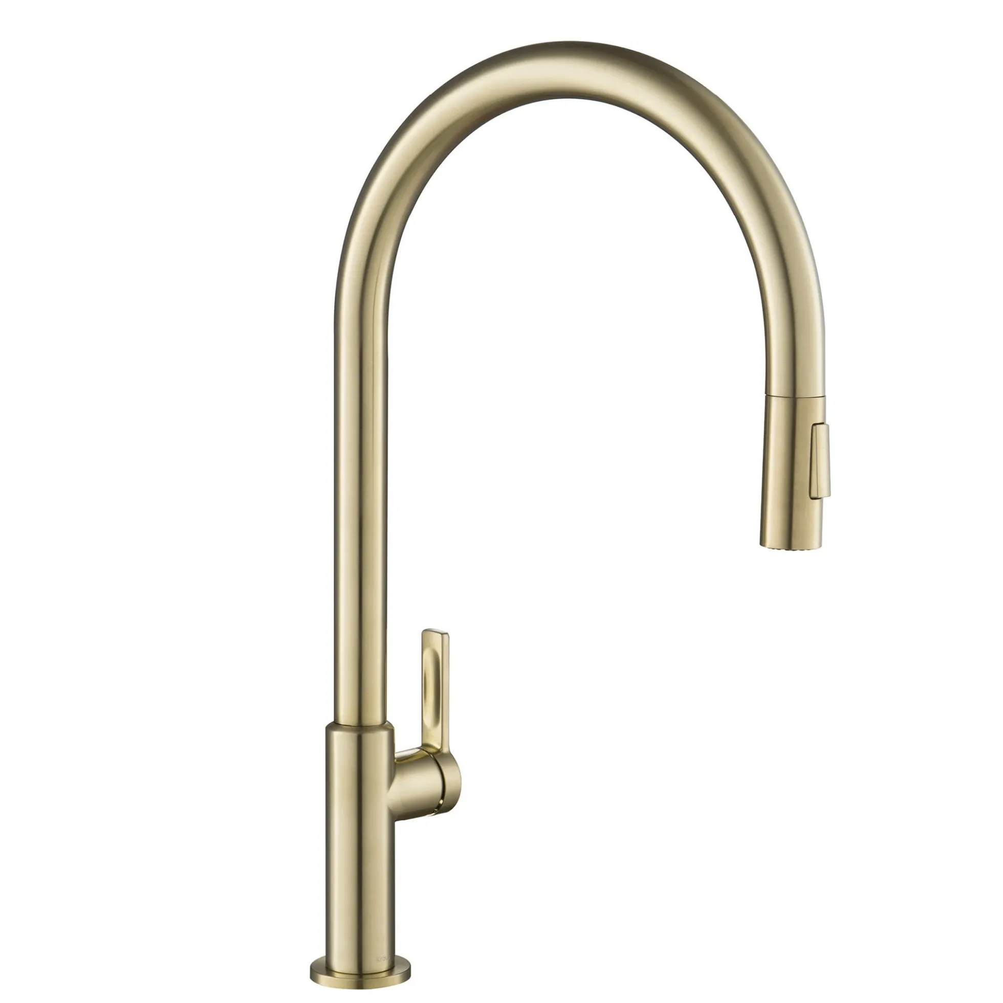 High-Arc Single Handle Pull-Down Kitchen Faucet in Spot Free Antique Champagne Bronze