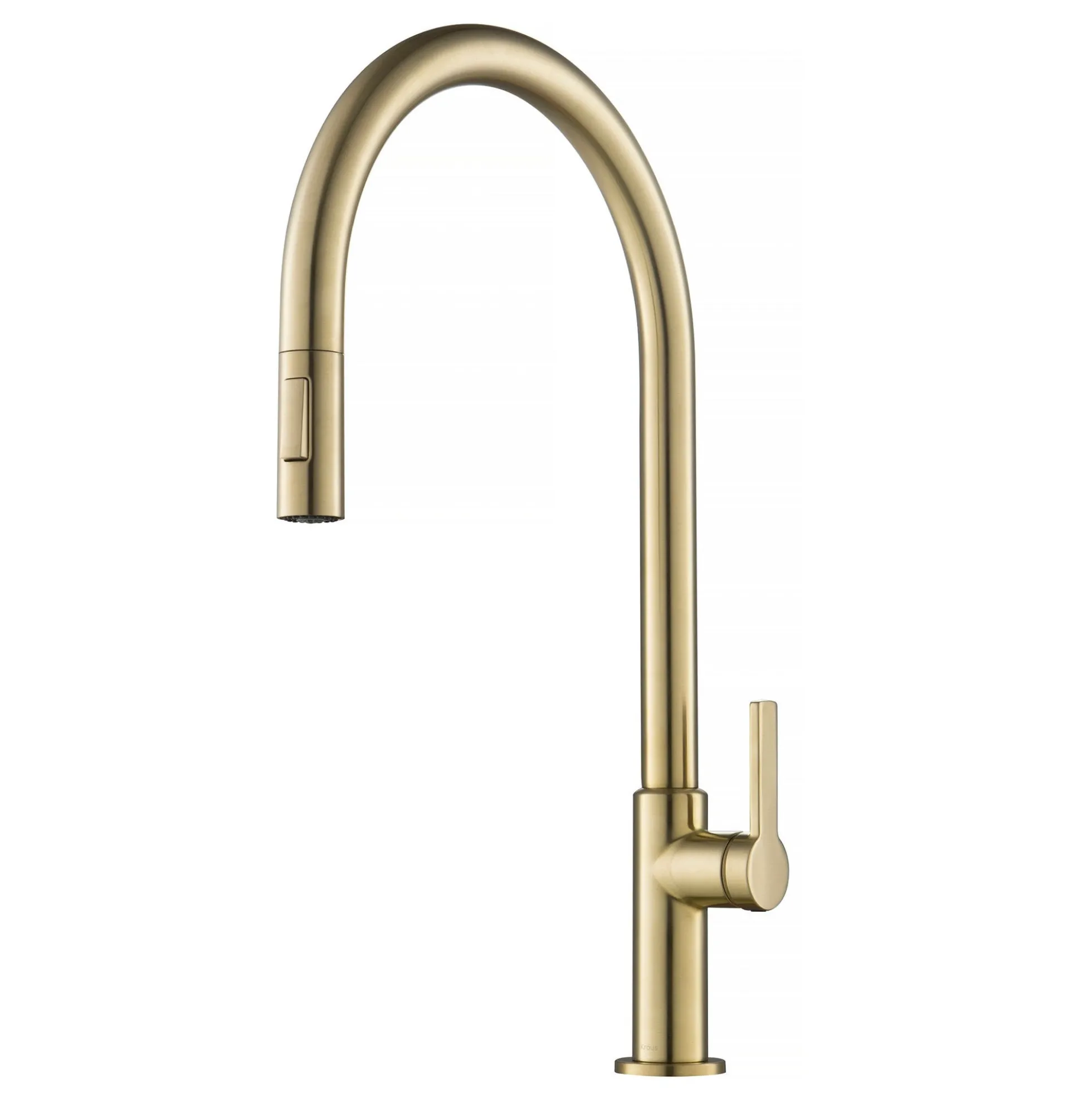 High-Arc Single Handle Pull-Down Kitchen Faucet in Spot Free Antique Champagne Bronze