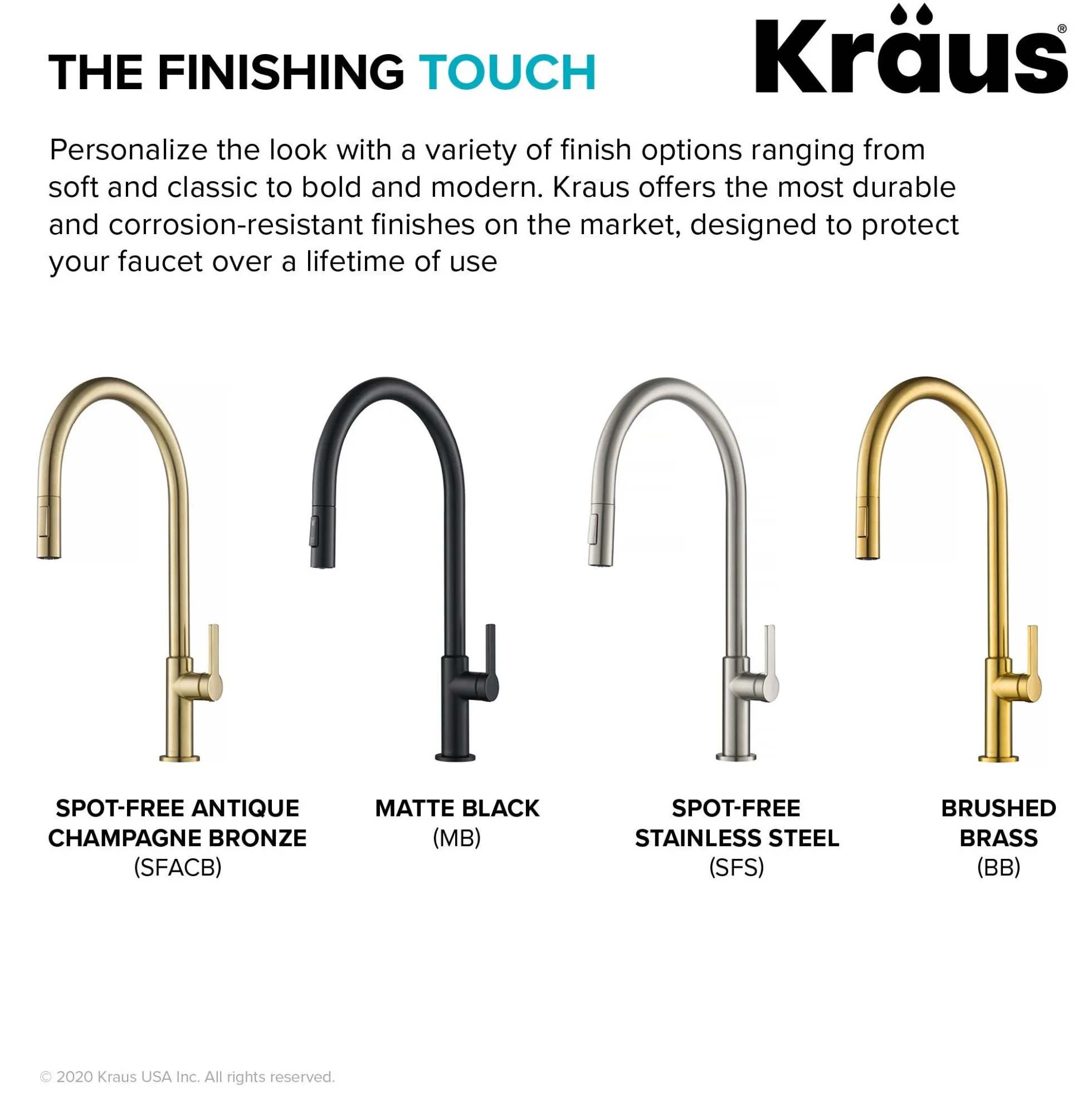 High-Arc Single Handle Pull-Down Kitchen Faucet in Spot Free Antique Champagne Bronze