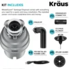 High-Speed 1 HP Continuous Feed Ultra-Quiet Motor Garbage Disposal with Power Cord and Flange Included and Universal Mount