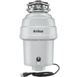 1 HP Continuous Feed Garbage Disposal with Ultra-Quiet Motor for Kitchen Sink with Power Cord and Flange Included
