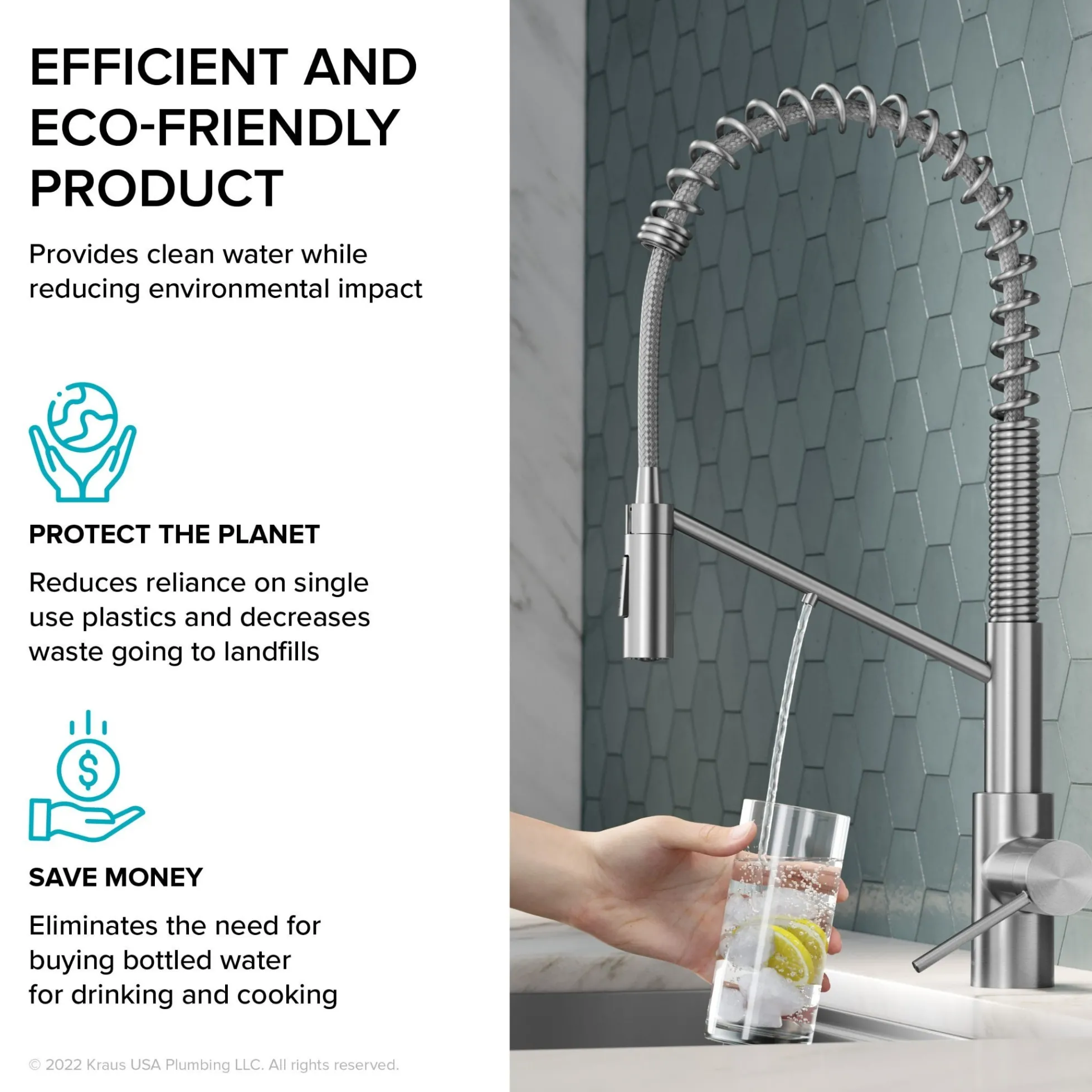 2-in-1 Commercial Style Pull-Down Single Handle Water Filter Kitchen Faucet for Reverse Osmosis or Water Filtration System in Spot-Free Antique Champagne Bronze