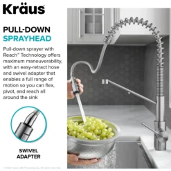 2-in-1 Commercial Style Pull-Down Single Handle Water Filter Kitchen Faucet for Reverse Osmosis or Water Filtration System in Spot-Free Antique Champagne Bronze