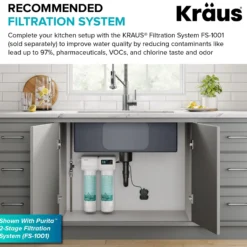 2-in-1 Commercial Style Pull Down Single Handle Water Filter Kitchen Faucet for Reverse Osmosis or Water Filtration System in Chrome