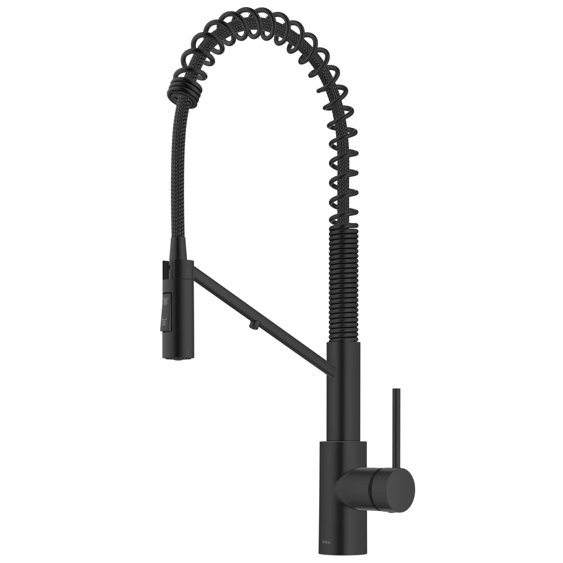2-in-1 Commercial Style Pull-Down Single Handle Water Filter Kitchen Faucet for Reverse Osmosis or Water Filtration System in Matte Black