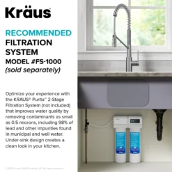 2-in-1 Commercial Style Pull-Down Single Handle Water Filter Kitchen Faucet for Reverse Osmosis or Water Filtration System in Spot-Free Stainless Steel