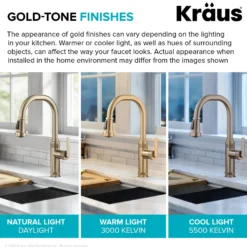 Industrial Pull-Down Single Handle Kitchen Faucet in Spot-Free Antique Champagne Bronze