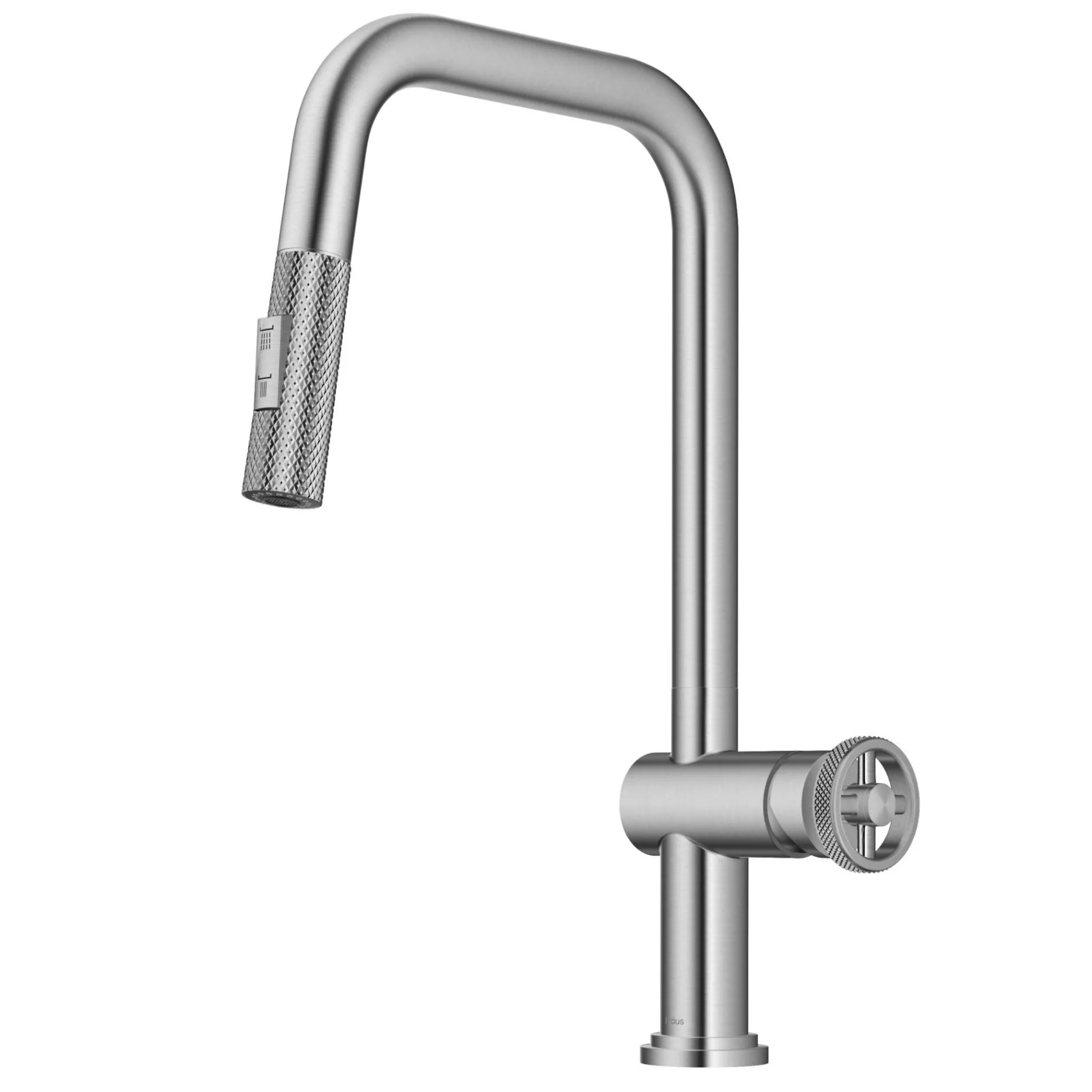 Industrial Pull-Down Single Handle Kitchen Faucet in Spot-Free Stainless Steel