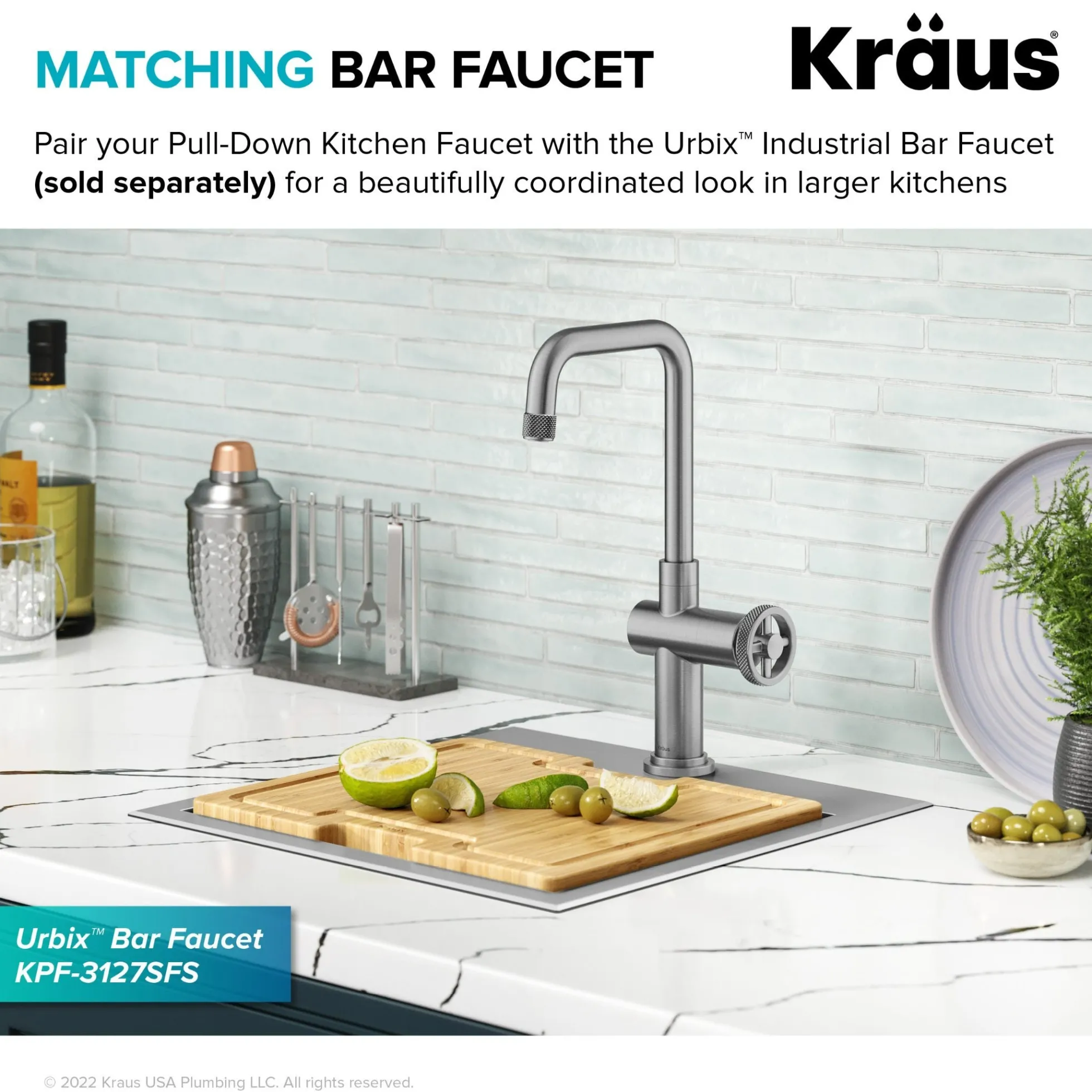 Industrial Pull-Down Single Handle Kitchen Faucet in Spot-Free Stainless Steel