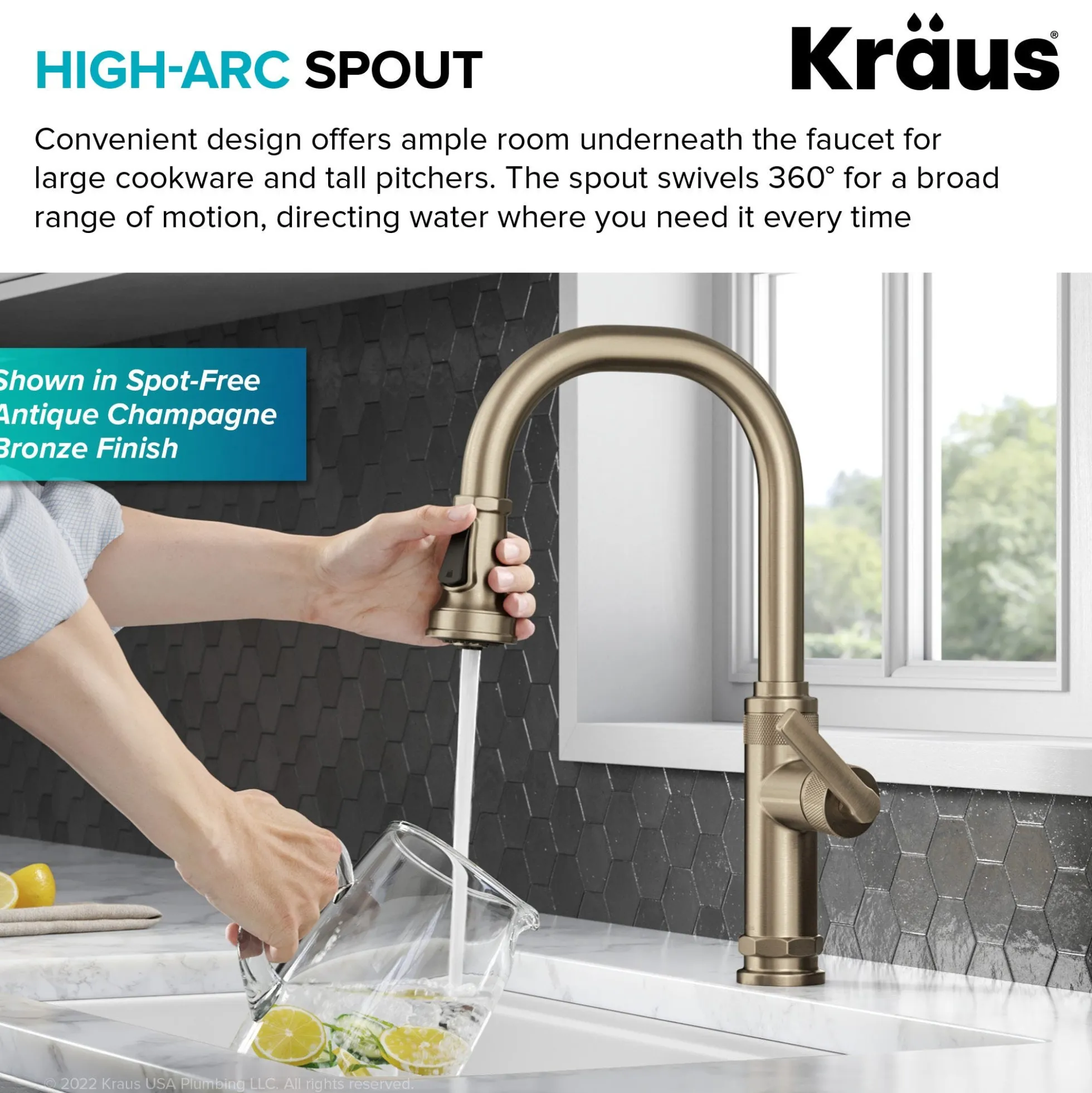 Industrial Pull-Down Single Handle Kitchen Faucet in Spot-Free Stainless Steel