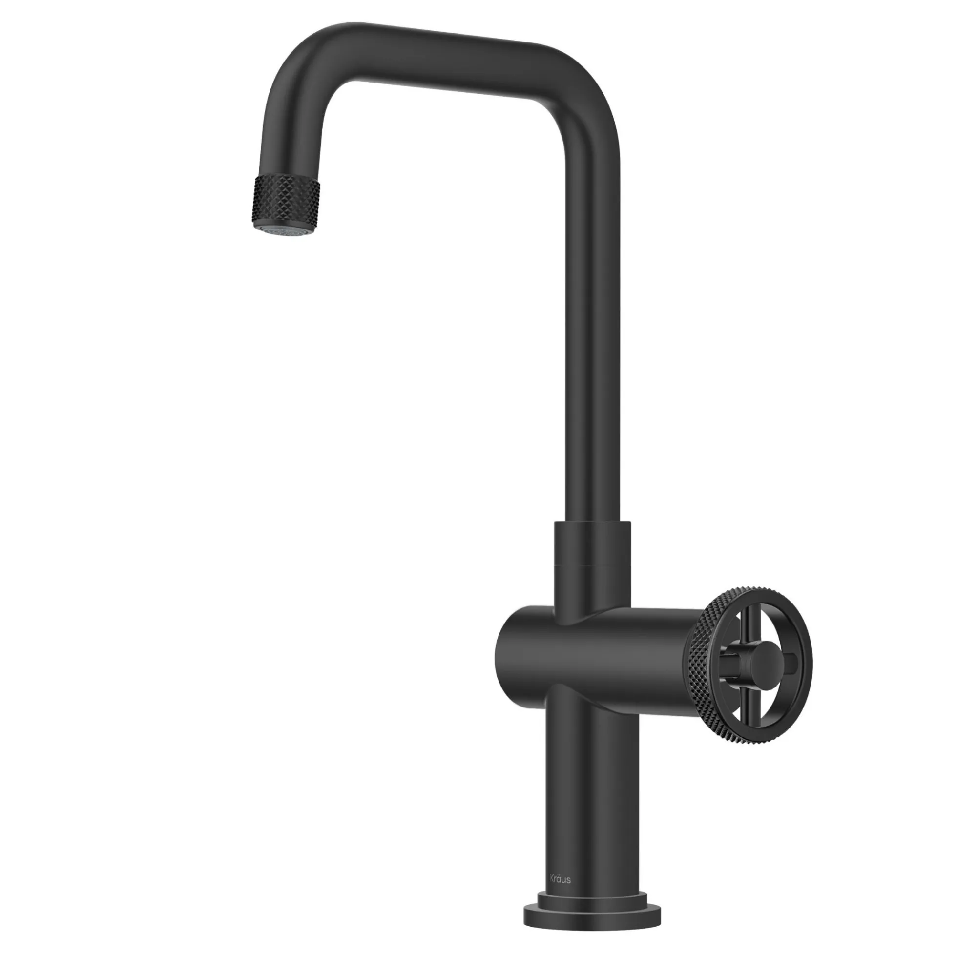 Industrial Single Handle Kitchen Bar Faucet in Faucet in Matte Black