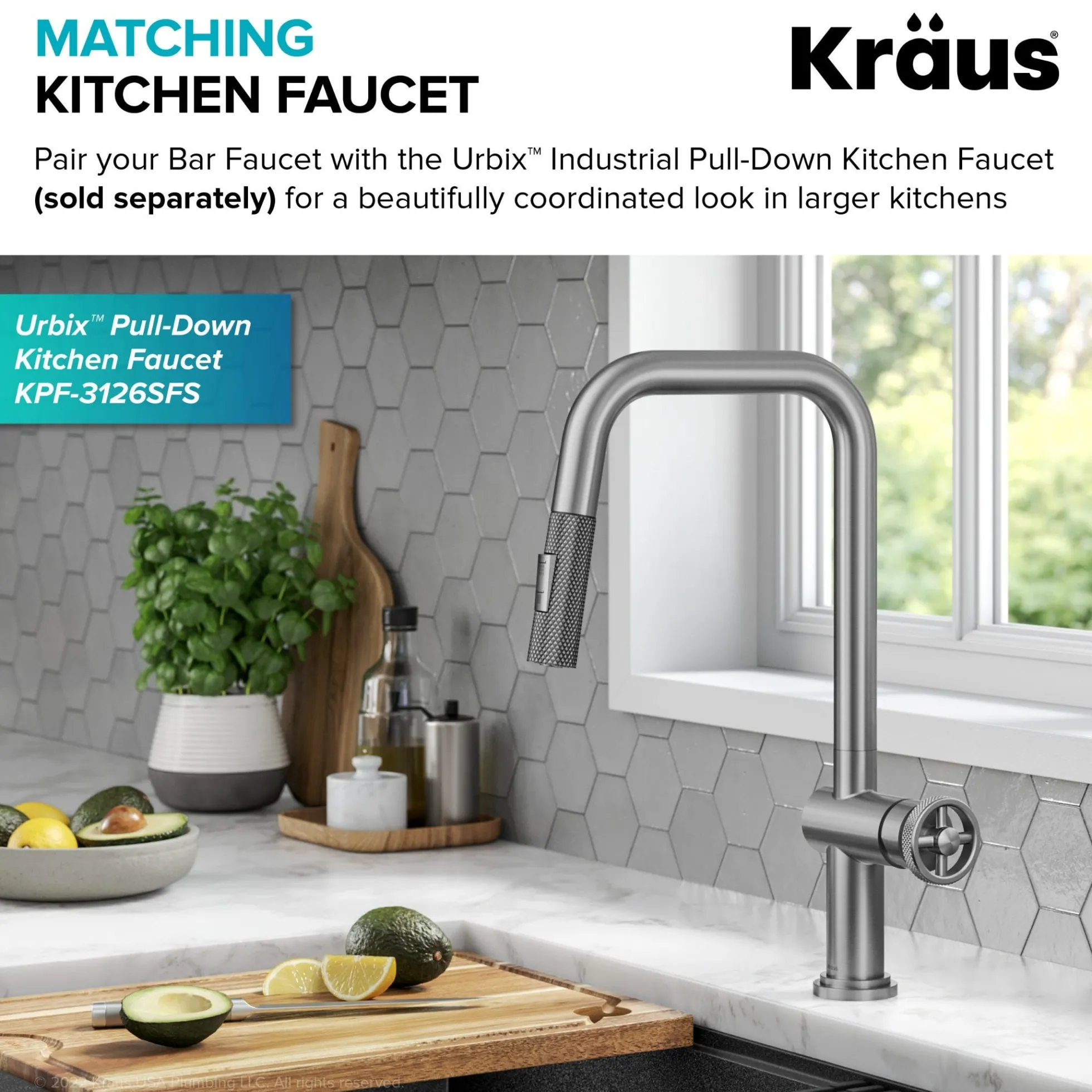 Industrial Single Handle Kitchen Bar Faucet in Spot-Free Stainless Steel