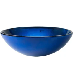 Irruption Blue Glass Vessel 16 1/2