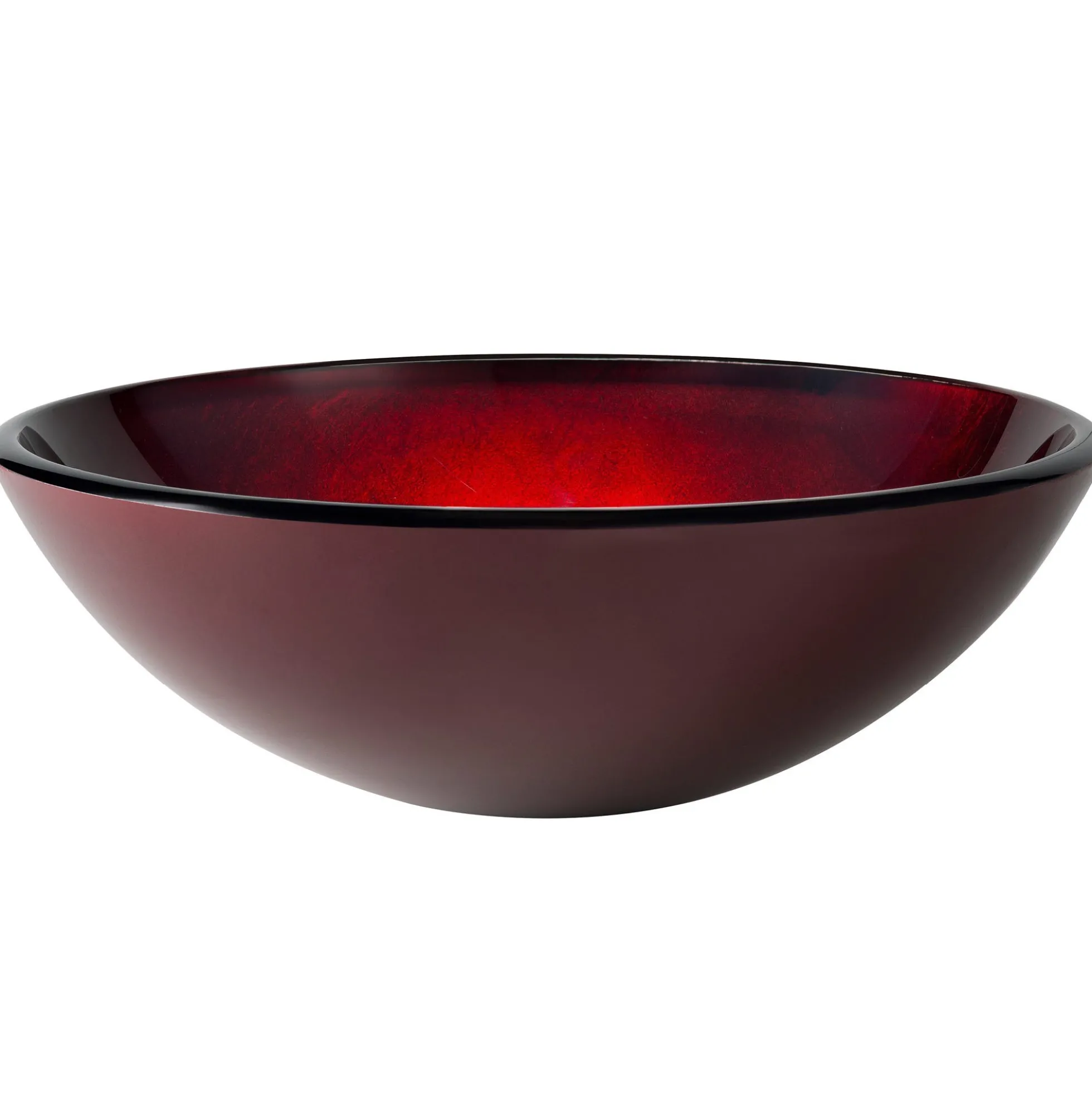 Irruption Red Glass Vessel 16 1/2" Bathroom Sink