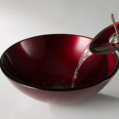 Irruption Red Glass Vessel 16 1/2
