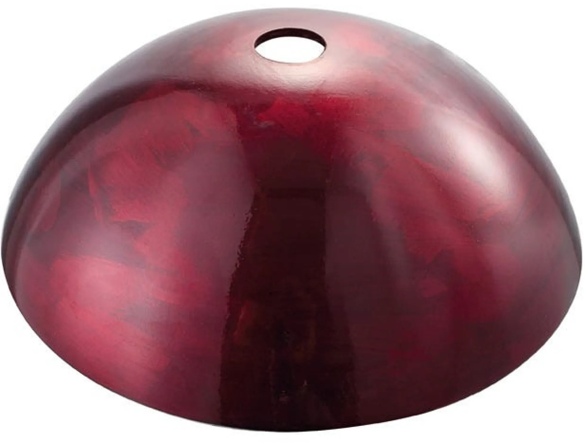 Irruption Red Glass Vessel 16 1/2" Bathroom Sink w/ Pop-Up Drain in Chrome