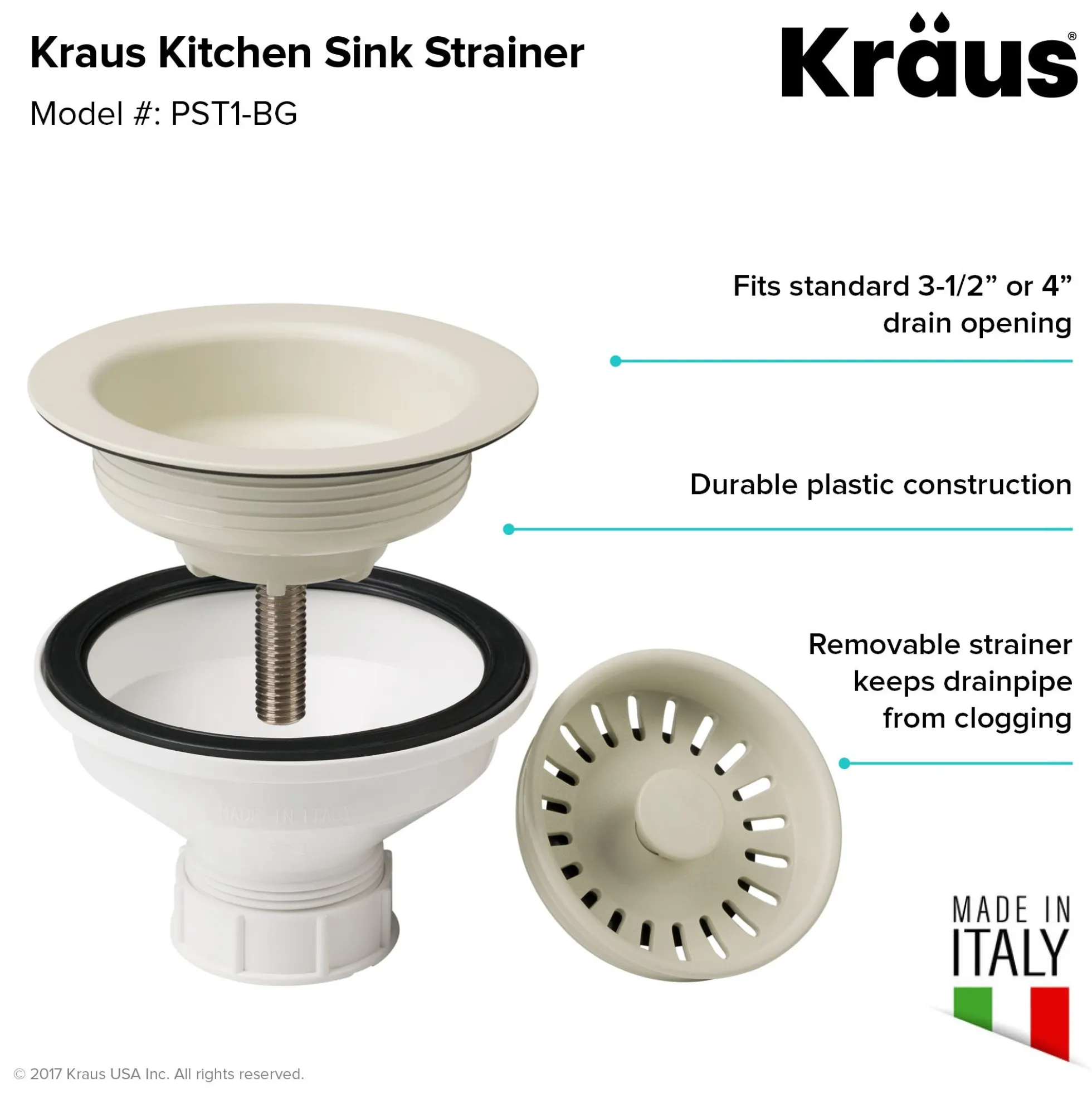 Kitchen Sink Strainer in Beige