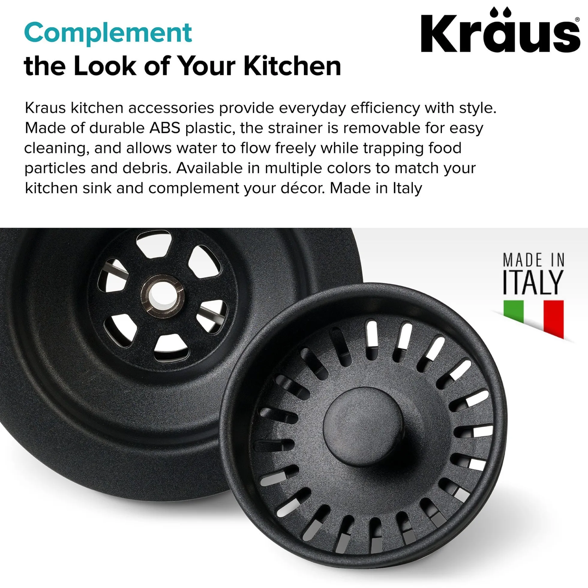 Kitchen Sink Strainer in Black
