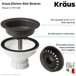 Kitchen Sink Strainer in Brown