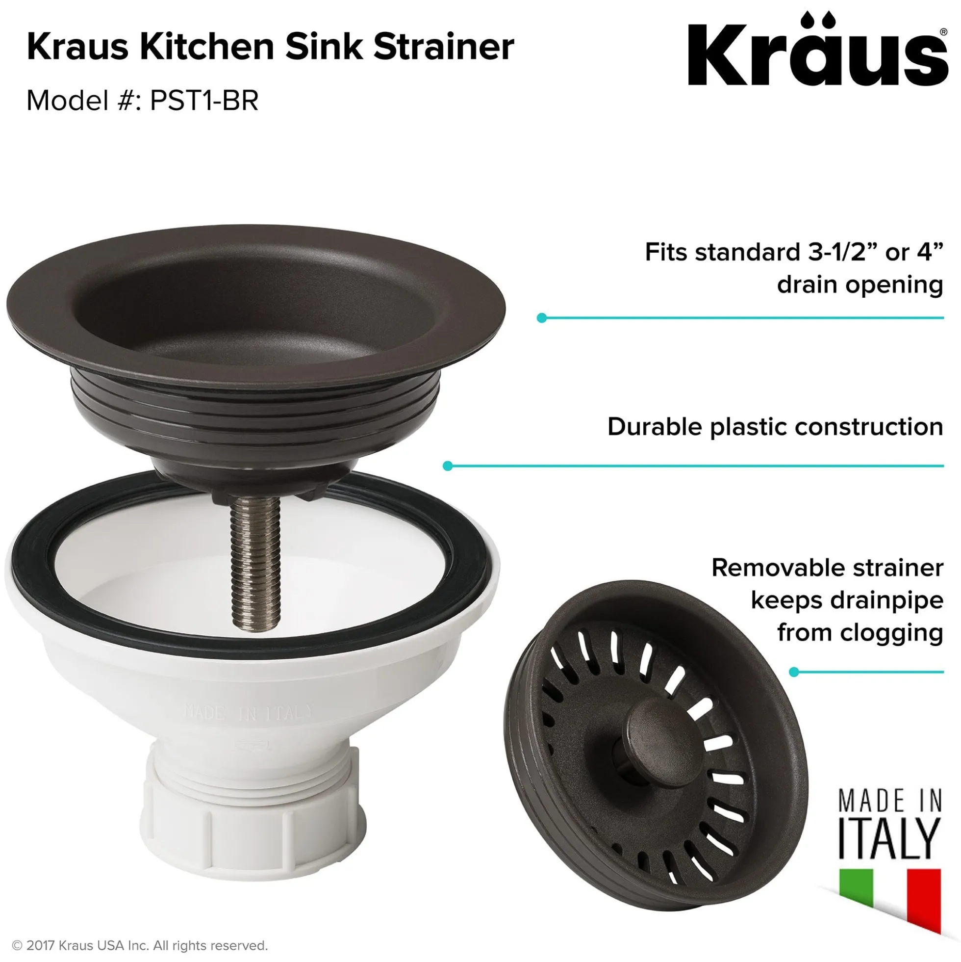 Kitchen Sink Strainer in Brown