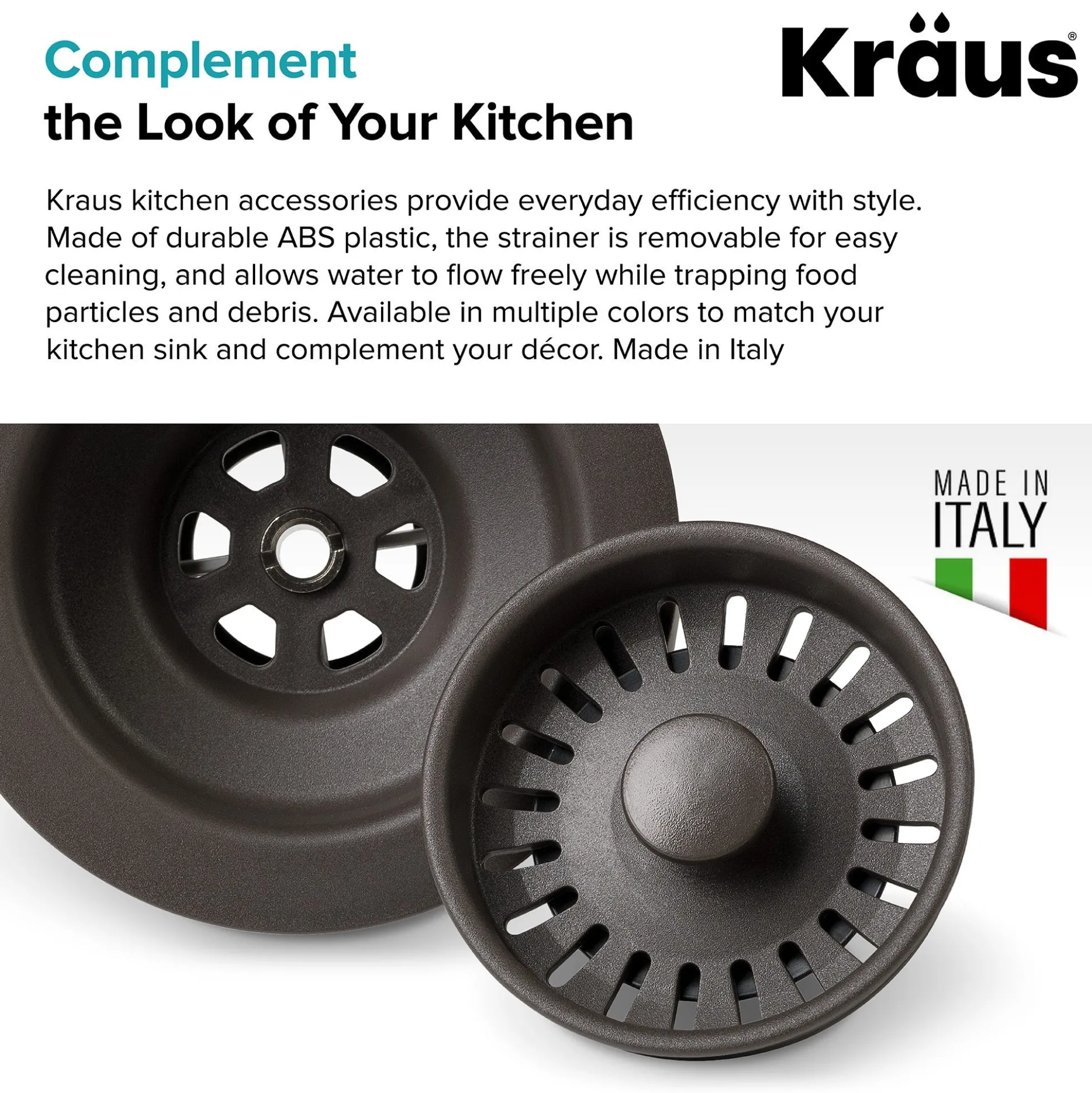 Kitchen Sink Strainer in Brown