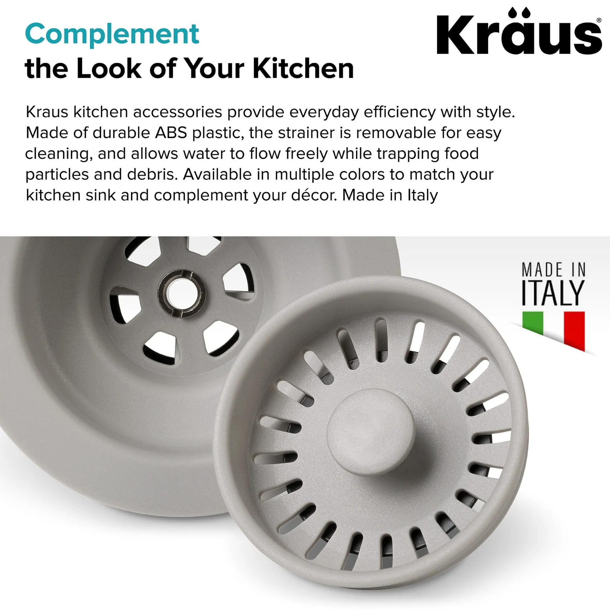 Kitchen Sink Strainer in Grey
