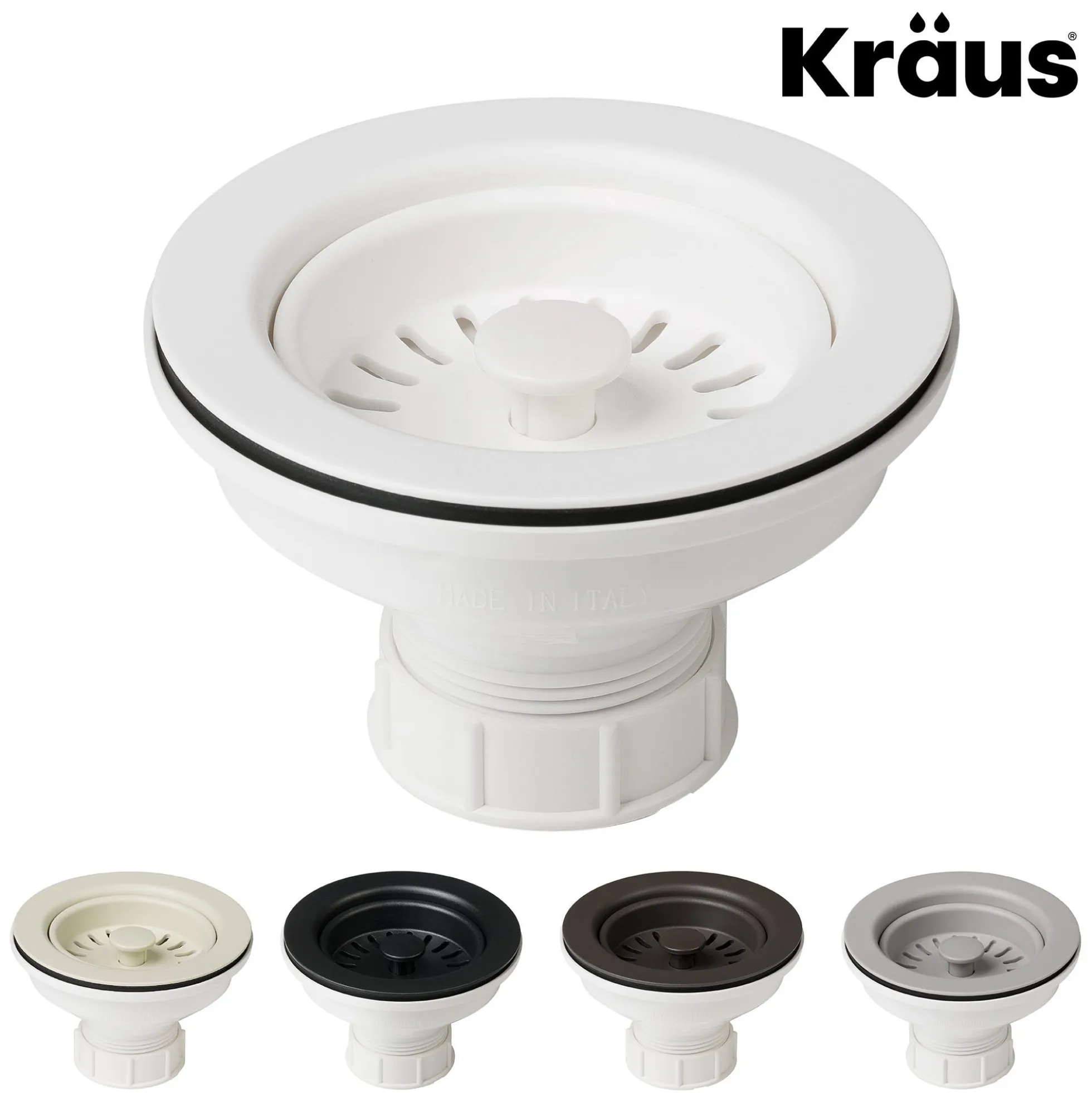 Kitchen Sink Strainer in White