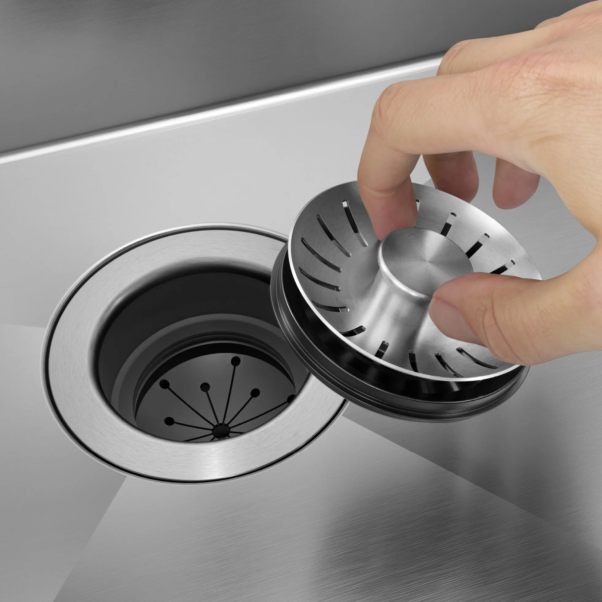 Kitchen Sink Strainer / Stopper for Garbage Disposals with EZLock™ Mounting Assembly