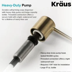 Kitchen Soap and Lotion Dispenser in Spot Free Antique Champagne Bronze